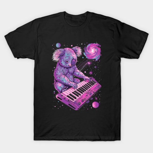 Nebula Koala Keyboardist T-Shirt by AriWiguna